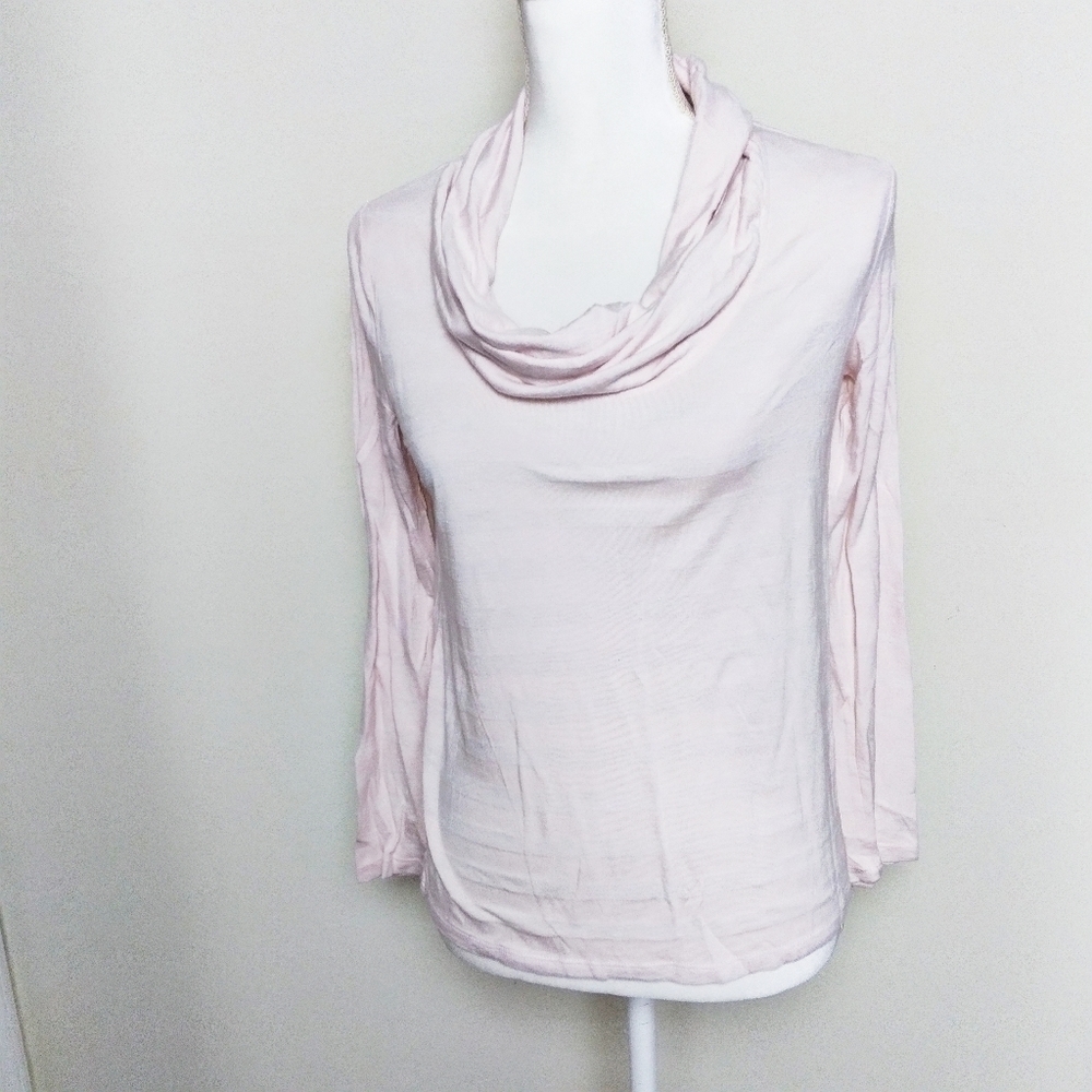 Lord & Taylor Striped Cowl Neck Long Sleeve Top